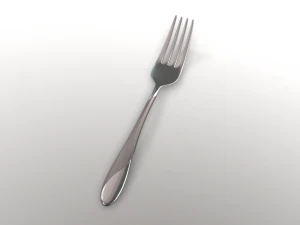 garpu makan dengan aksen pusaran Model 3D