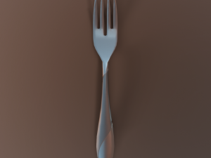 salad fork with swirl accent Modello 3D