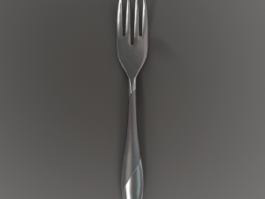 salad fork with swirl accent Modello 3D