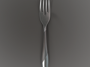 salad fork with swirl accent Modello 3D