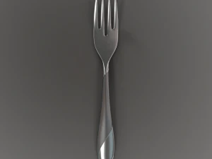 salad fork with swirl accent 3D Model