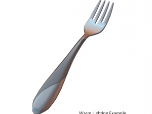 salad fork with swirl accent Modello 3D