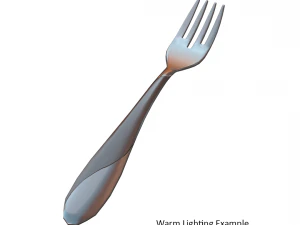 salad fork with swirl accent 3D Model