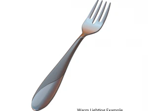 salad fork with swirl accent 3D Model