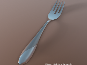 salad fork with swirl accent Modello 3D