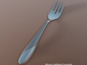 salad fork with swirl accent 3D Model