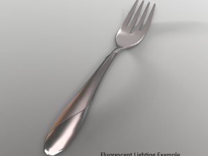 salad fork with swirl accent Modello 3D