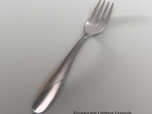 salad fork with swirl accent Modello 3D