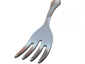 salad fork with swirl accent Modello 3D