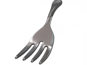 salad fork with swirl accent 3D Model