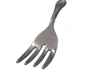 salad fork with swirl accent Modello 3D