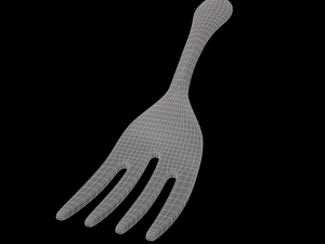 salad fork with swirl accent Modello 3D