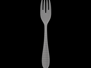 salad fork with swirl accent Modello 3D