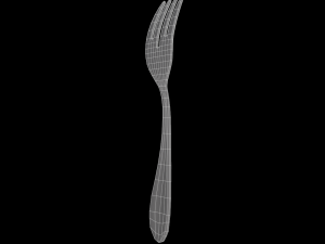 salad fork with swirl accent Modello 3D