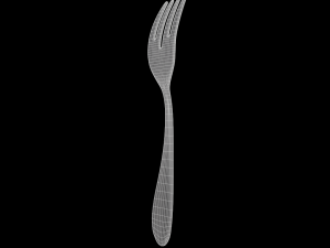 salad fork with swirl accent Modello 3D
