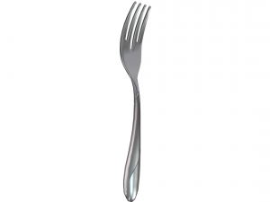 salad fork with swirl accent Modello 3D