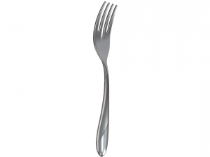 salad fork with swirl accent Modello 3D