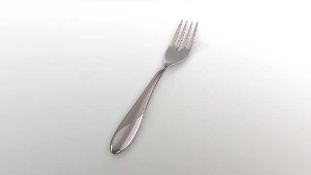 salad fork with swirl accent 3D Model .c4d .max .obj .3ds .fbx .stl .blend 
