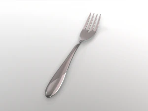 소용돌이 모양의 샐러드 포크 3D 모델