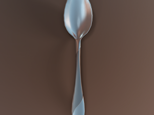 teaspoon with swirl accent 3D Model