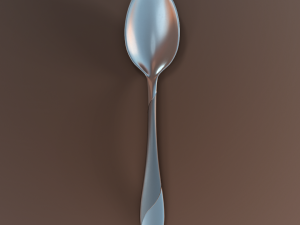 teaspoon with swirl accent 3D Model