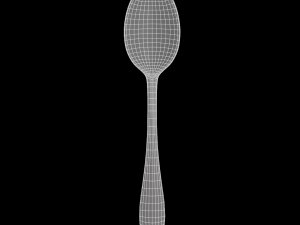 teaspoon with swirl accent 3D Model