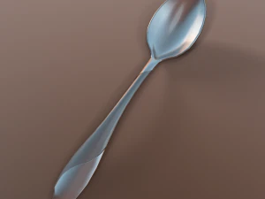 teaspoon with swirl accent 3D Model