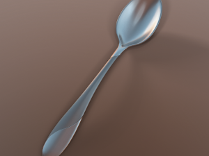 teaspoon with swirl accent 3D Model