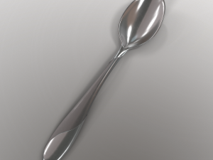teaspoon with swirl accent 3D Model