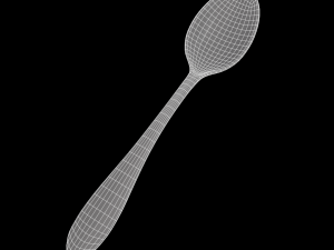 teaspoon with swirl accent 3D Model