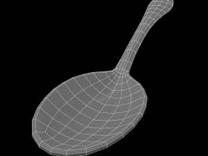 teaspoon with swirl accent 3D Model