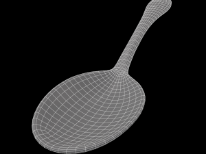 teaspoon with swirl accent 3D Model