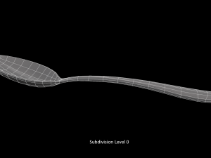 teaspoon with swirl accent 3D Model