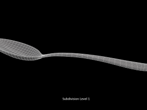 teaspoon with swirl accent 3D Model