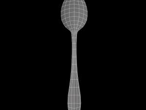teaspoon with swirl accent 3D Model