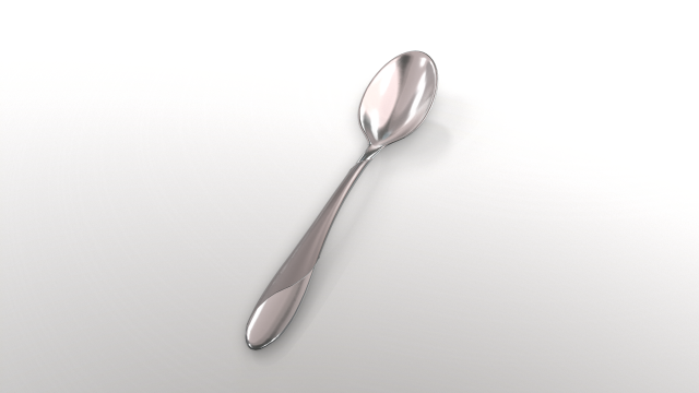 teaspoon with swirl accent 3D Model .c4d .max .obj .3ds .fbx .stl .blend 