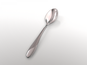 teaspoon with swirl accent Model 3D