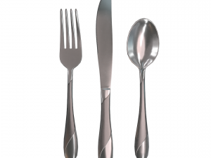 cutlery 3 item set with swirl accent 3D मॉडल