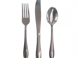 cutlery 3 item set with swirl accent 3D मॉडल