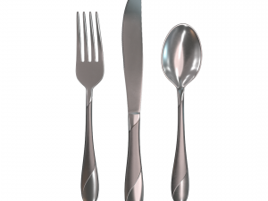 cutlery 3 item set with swirl accent 3D मॉडल