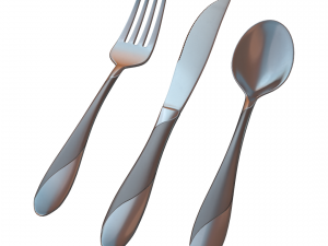 cutlery 3 item set with swirl accent 3D मॉडल