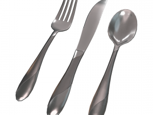 cutlery 3 item set with swirl accent 3D मॉडल
