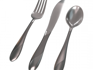 cutlery 3 item set with swirl accent 3D मॉडल