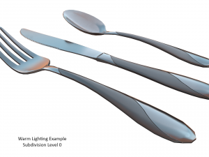 cutlery 3 item set with swirl accent 3D मॉडल