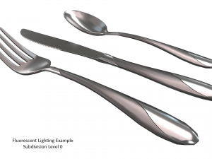cutlery 3 item set with swirl accent 3D मॉडल