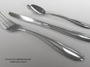 cutlery 3 item set with swirl accent 3D मॉडल