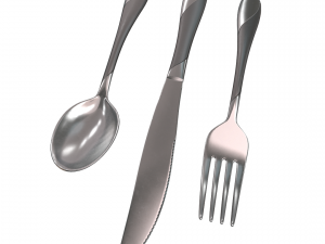 cutlery 3 item set with swirl accent 3D मॉडल