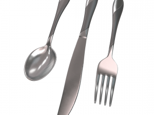 cutlery 3 item set with swirl accent 3D मॉडल
