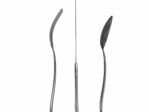 cutlery 3 item set with swirl accent 3D मॉडल
