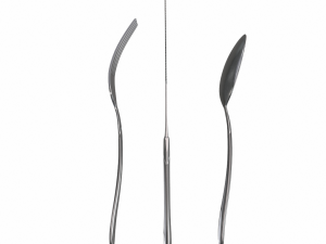 cutlery 3 item set with swirl accent 3D मॉडल